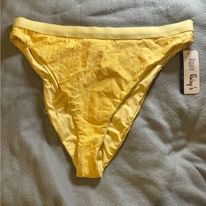Dippin' Daisy's Yellow Eyelet Bikini Bottom NWT
